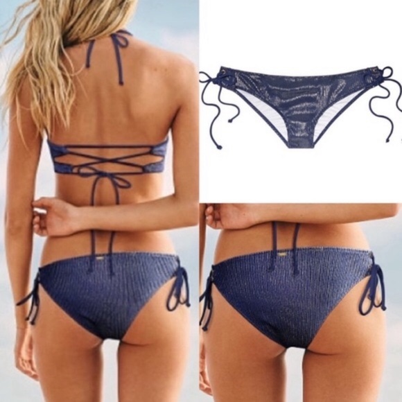 PINK Victoria's Secret Other - Pink Victoria’s Secret Swim Mini Cheekster Blue L